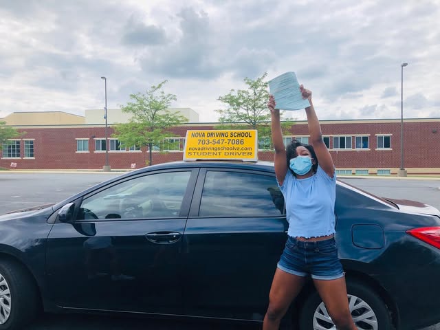 Real Northern VA Driving School student