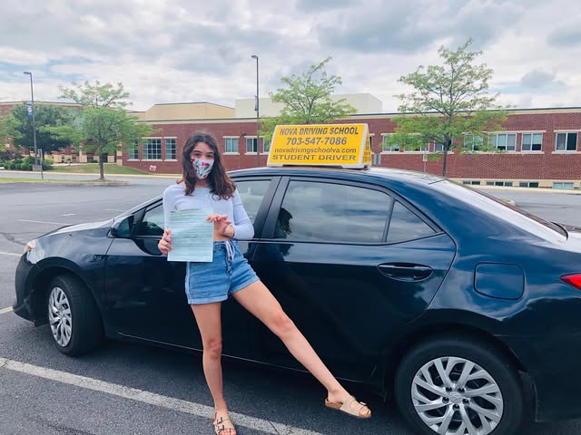Real Northern VA Driving School student