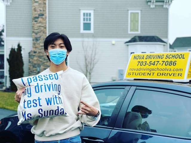 Real Northern VA Driving School student