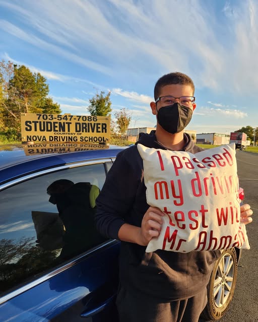Real Northern VA Driving School student