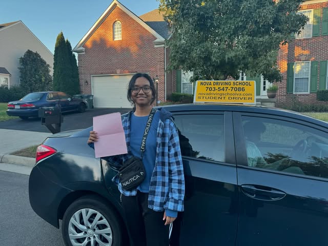 Real Northern VA Driving School student