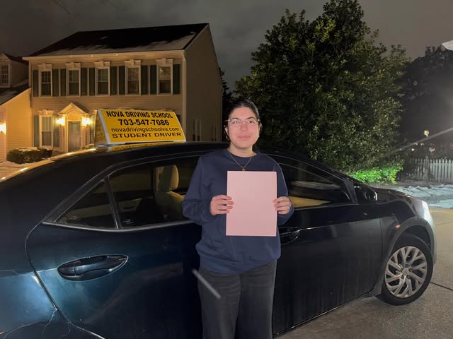 Real Northern VA Driving School student