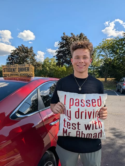 Real Northern VA Driving School student