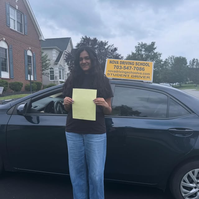Real Northern VA Driving School student